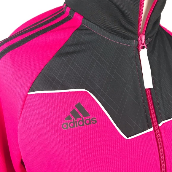Adidas Pink and Black Zip Up Sports Jacket - Picture 3 of 6